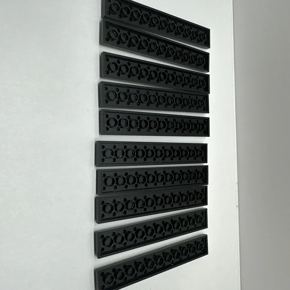 LEGO® Part # 2445 Black 2x12‎ Plate Lot Of 10
